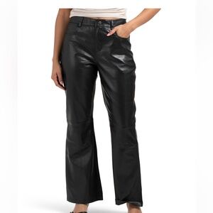 Nicole Miller Black Leather Pants